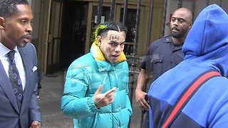 Tekashi 6ix9ine Is Mild Mannered as He Appears in Court for Cop-Assault Case