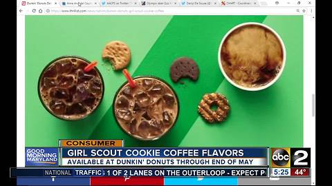 Dunkin' Donuts offering Girl Scout Cookie inspired coffee