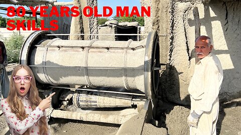 80 years old man Skills - Process of Making High Strength Concrete Pipes - Complete Process