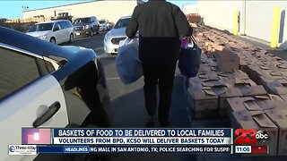 Baskets of food delivered to local families