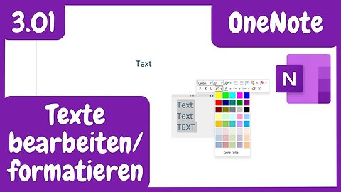 3.01 | Texte bearbeiten und formatieren | OneNote MasterClass