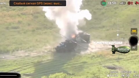 MaxxPro MRAP takes a direct hit in Zaporozhye