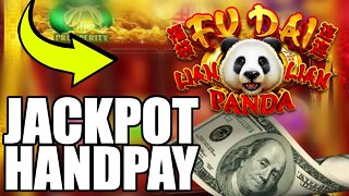 MAX BET LONGEVITY JACKPOT HANDPAY ON FU DAI LIAN LIAN PANDA SLOT MACHINE