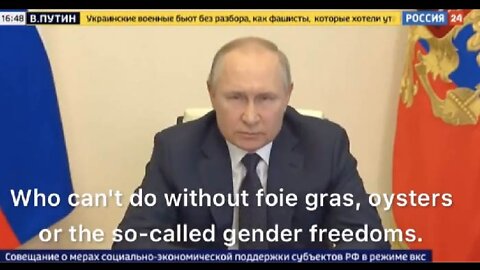Putin's speech on the Globalist Economic System and Russia's domestic economy (16 March 2022)