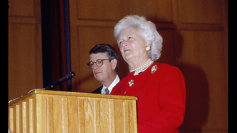 March 20, 1996 - Former First Lady Barbara Bush at Indiana's DePauw University