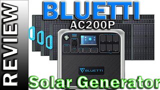 BLUETTI Solar Generator AC200P + 3 PV200 Solar Panels LiFePO4 Battery 2000Wh Portable Power Station