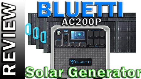 BLUETTI Solar Generator AC200P + 3 PV200 Solar Panels LiFePO4 Battery 2000Wh Portable Power Station