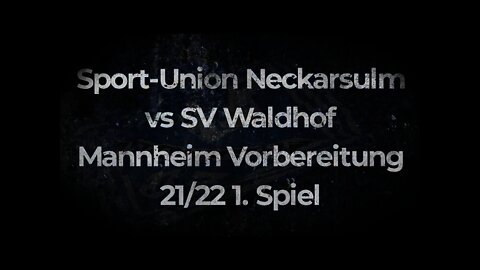 Sport-Union Neckarsulm vs SV Waldhof Mannheim Vorbereitung 21/22