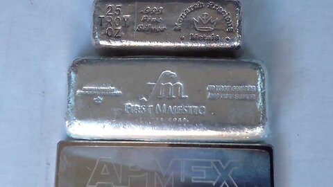 Over 100 Ounces Of Silver Contained In 3 Bars