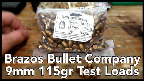Brazos Bullets Company - Competition Grade Projectiles - 9mm 115gr - Initial Load And Review