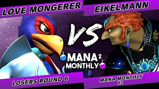 Mana Monthly 2 - Love Mongerer (Falco) vs Eikelmann (Ganondorf) Smash Melee Tournament
