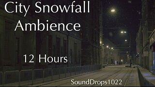 12 Hours of City Snowfall - Snowy Metropolis for Sleep