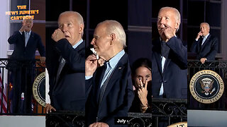 A bunch of weirdos on the White House balcony during 4th of July fireworks.