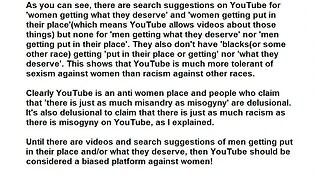 YouTube is a misogynistic anti women platform