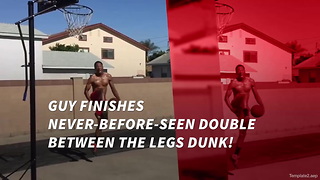 Guy Finishes Never-Before-Seen Double Between The Legs Dunk!