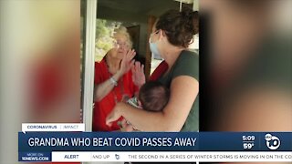 Grandma who beat COVID passes away