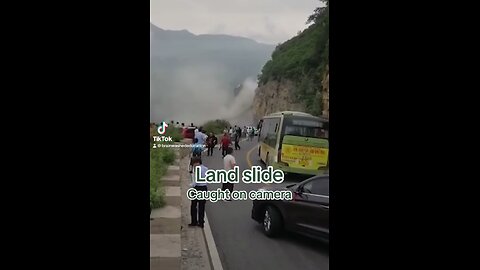 Land slide caught on camera