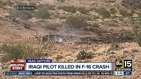 F-16 Fighting Falcon crashes outside of Safford killing pilot