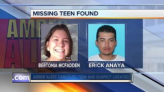 Teen at center of AMBER Alert found safe