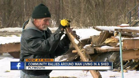 Community rallies around a man who lost his home to a fire