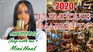 2020 Christmas Decorations Shop with me + mini Haul | Farmhouse Market Tx