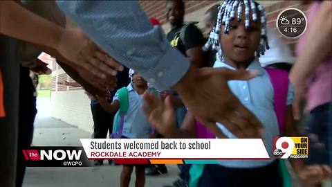At Rockdale Academy, men suit up to inspire kids on first day of school