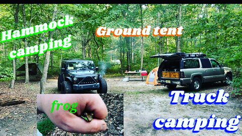 Truck camping with great friends and catching frogs