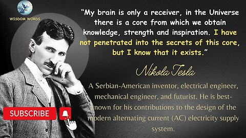 Exploring Nikola Tesla's Words for Innovation and Inspiration #nikolatesla #wisdomwords #quotes