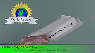 World Record Paper Plane, Longest Flight Time 27.6 Seconds