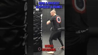 Heroes Training Center | Kickboxing "How To Double Up" Hook & Uppercut & Uppercut & Round 1 #Shorts