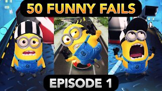 Minion Rush 50 FUNNY FAILS (Episode 1) | Gru's Lab, Residential Area