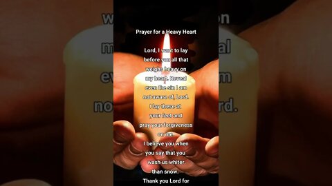 Minute Prayer. Prayer for a Heavy Heart #shorts #shortsprayer #minuteprayers