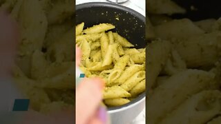 Green pesto penne pasta recipe