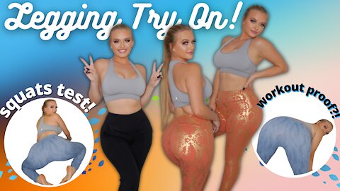 Can These Leggings Pass the Squats Test? Legging & Jogger Try On Haul From Amazon | Badd Angel TryOn
