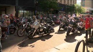 'Bikers for Trump' arrive in Milwaukee to support President Trump