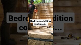 Bedroom Addition at Off Grid Cabin. #offgrid #woodworking #cabinbuild #chainsawman