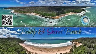 Pebbly and Secret Beach 24 January 2023 by drone 4k
