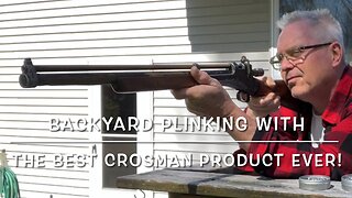 Backyard plinking With the Crosman 101 22 caliber multi pump. Shooting 20 yard premier hollow points