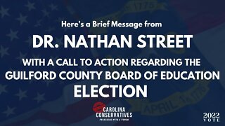 Dr. Nathan Street Issues a CALL to ACTION for Guilford County Residents