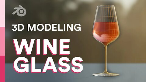 Blender3D Modeling a Wine Glass Sculpting Model Wireframe Free