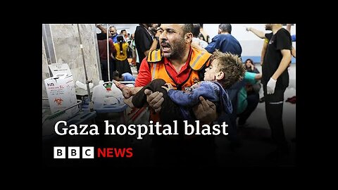 Gaza frontline report_ horrific aftermath of hospital explosion - BBC News