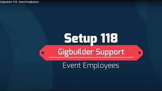 Gigbuilder 118 - Event Employees