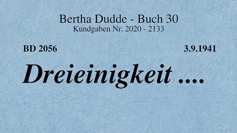 BD 2056 - Dreieinigkeit ....