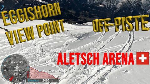 [4K] Skiing Aletsch Arena, Eggishorn - Best Glacier View Off-Piste, Wallis Switzerland, GoPro HERO11