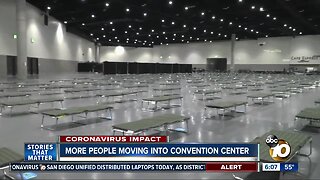 More homeless being moved into San Diego convention center