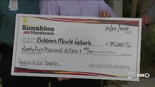 Sunshine Ace Hardware donates to Children's Miracle Network