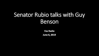 Senator Rubio talks with Guy Benson