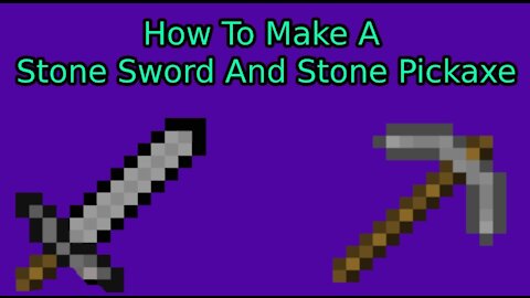 Minecraft Crafting Recipe Stone Sword And Stone Pickaxe