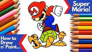 How to draw and paint the Super Mario