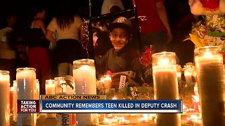 Community remembers teen killed in deputy crash